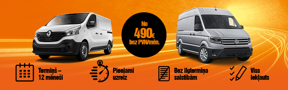 Renault Master, Renault Trafic, VW Crafter auto līzings - ilgtermiņa auto noma | SIXT Leasing